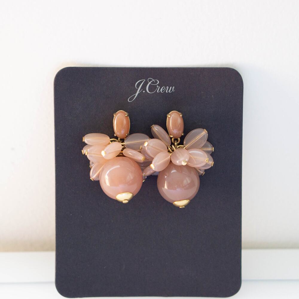 JCrew Pink Bauble Ball Drop Earrings Pink